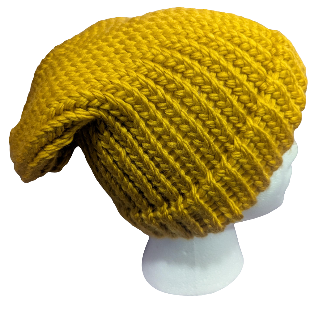 Yellow Beanie | Unisex Knit Winter Hat | Warm & Cozy Sunshine Slouchy Beanie