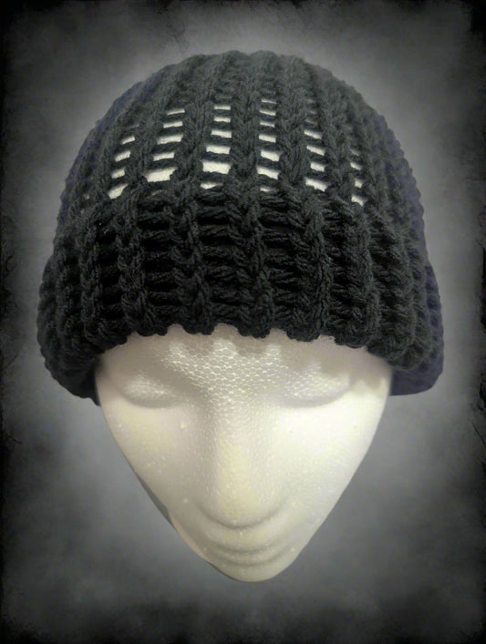 Classic Black Knit Beanie - Unisex Winter Hat