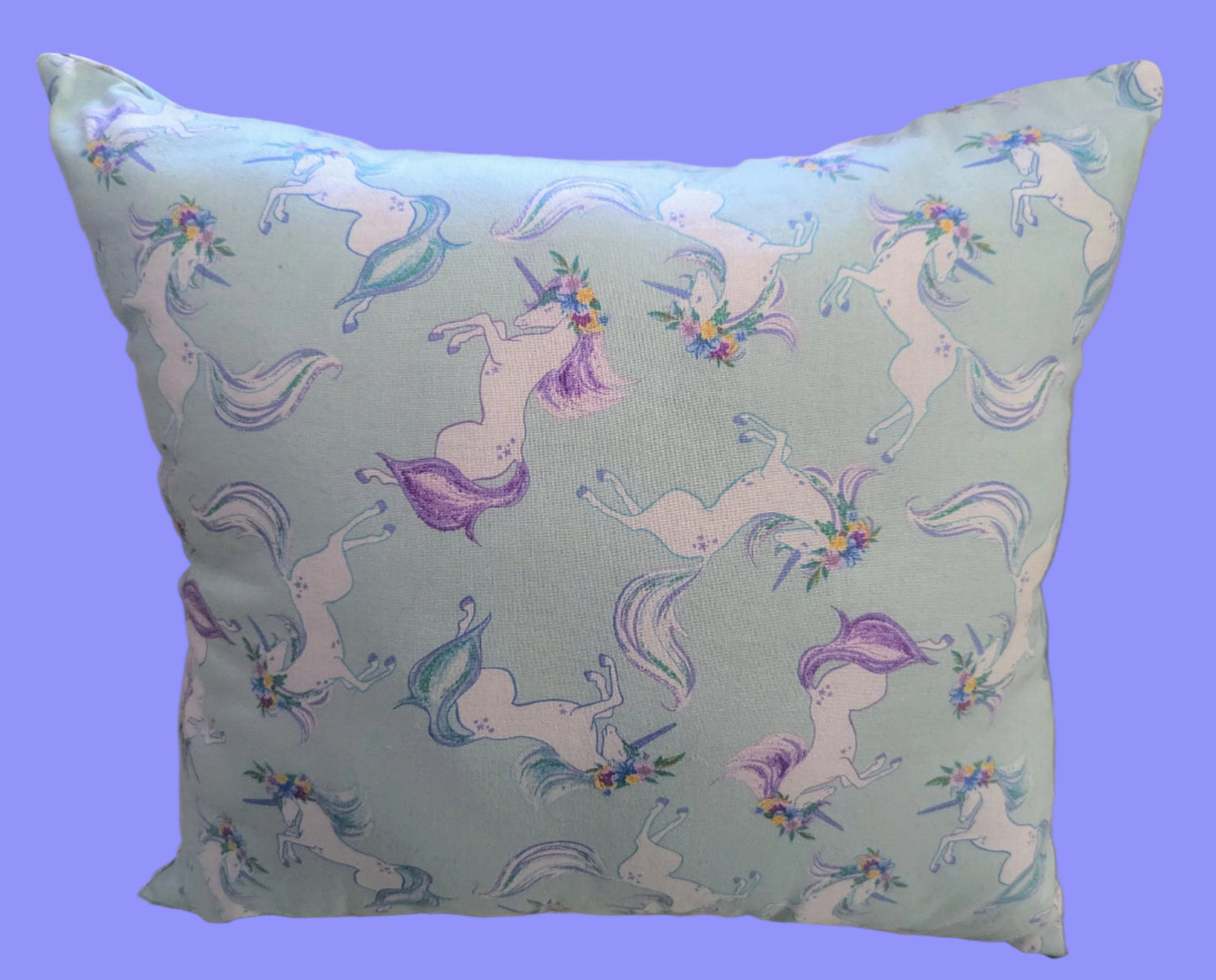 Unicorn Floral Reversible Pillow,Magical Girls Room Throw Pillow,Whimsical Kids Bedroom Decor,Decorative Pillow,Throw Pillow,Kids Pillow, Home Decor